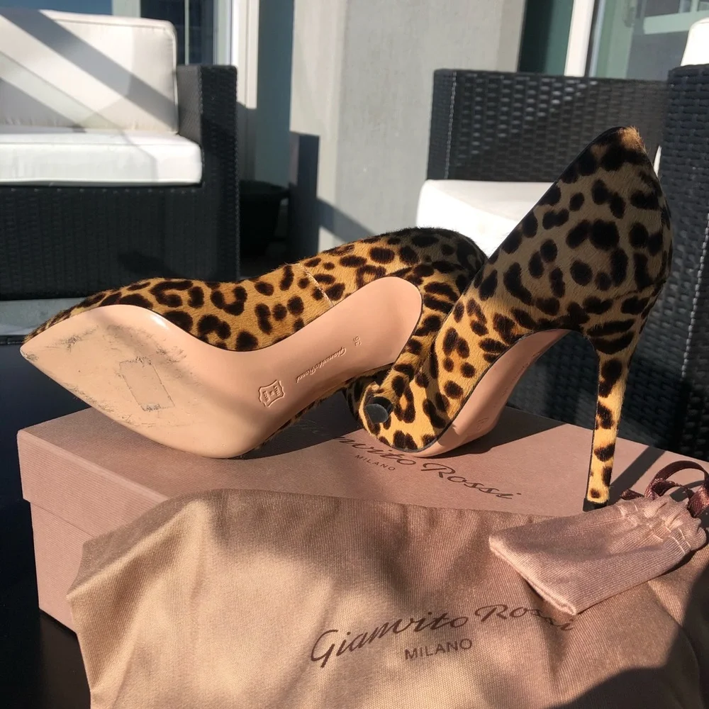 GIANVITO ROSSI LEOPARD PUMPS - Picture 3 of 4